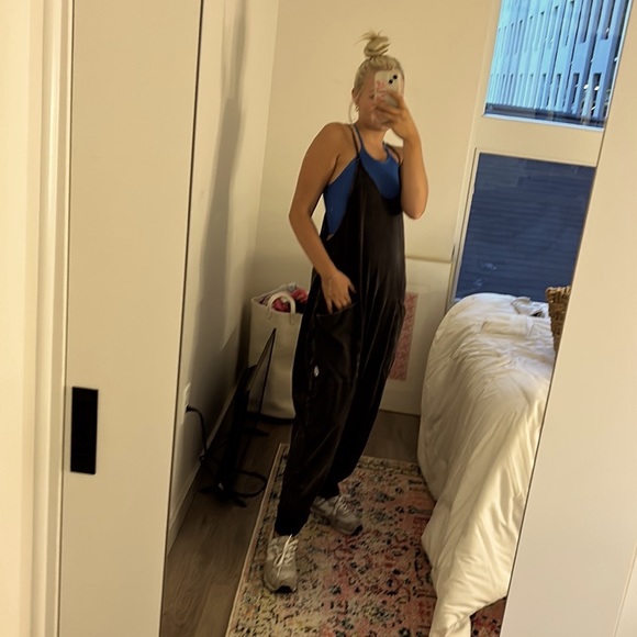 New Free People Hot Shot Onesie Washed Black FP movement - Picture 3 of 5